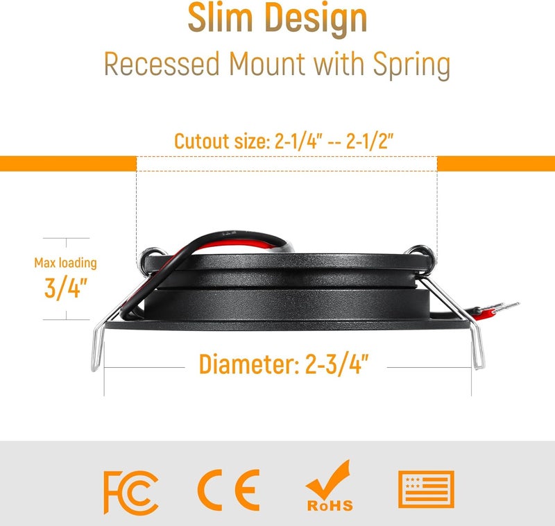 Obeaming 8 Pack 12 Volt LED Puck Light RV Recessed Mount Ceiling Light 2.75” 12V Down Light for Camper Van Truck Boat Interior Ceiling Kitchen Cabinet Lighting CRI 93 (Black/Cool White) - Image 5